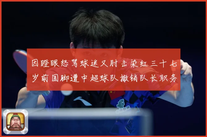 因瞪眼怒骂球迷又肘击染红三十七岁前国脚遭中超球队撤销队长职务数据研判：最新赛事动态与深度分析